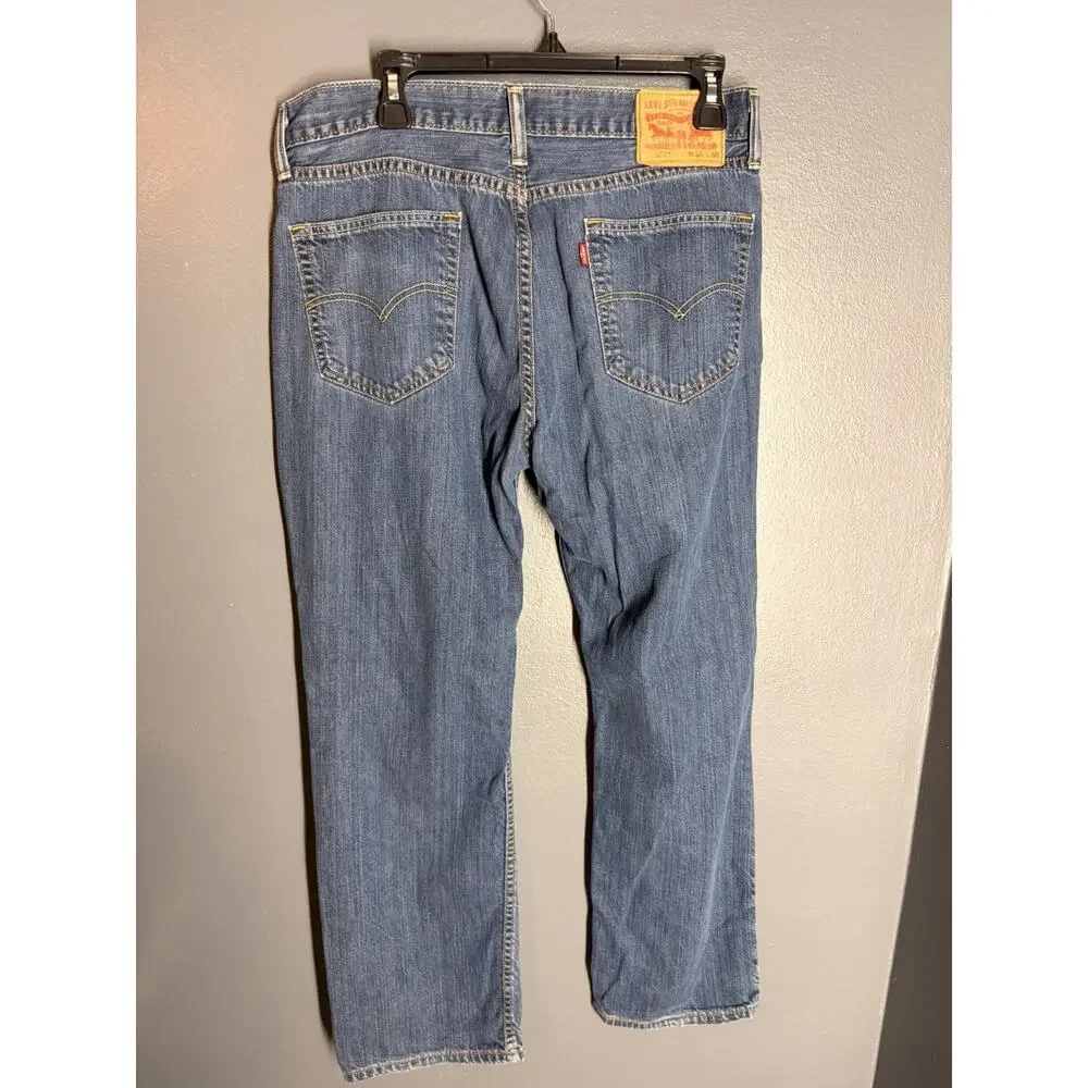 Levis 514 Jeans Mens 34x30 Slim Straight Cotton Blue Denim Pants